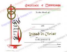 703 God has Joined You in One -  Marriage Certificate