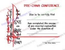 710 Pre-Cana Certificate