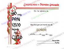 804 Spanish Communion Certificate