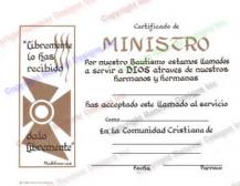 503 Spanish Certificate of Ministry