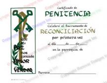 405 Personalized Spanish Penance Certificate