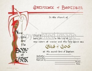 Personalized Baptism Certificate Child of God