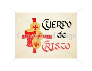 Cuerpo de Cristo Spanish Mass Card for the Living