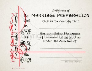 Personalized Marriage Preparation Certificate