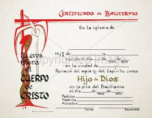 Spanish Baptism Certificates